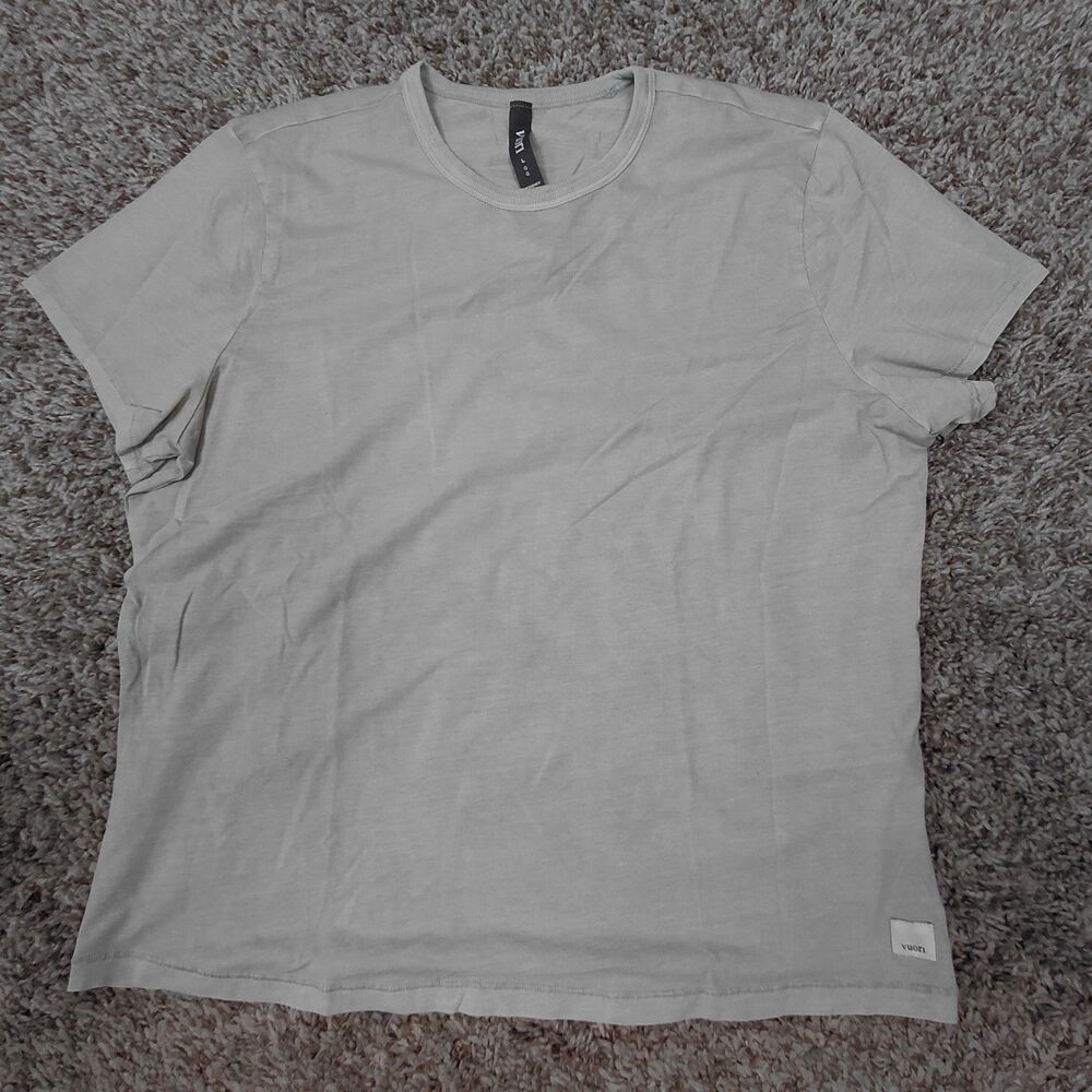 Vuori Short Sleeve Crew Neck Tee T-Shirt Womens Large Light Green Cotton Stretch